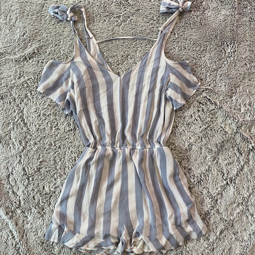 American Eagle striped romper